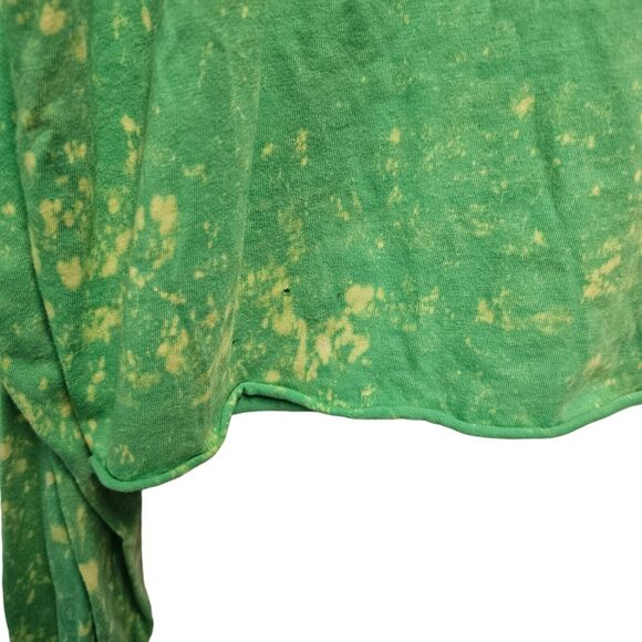 PINK VICTORIA SECRET Tie Dye Cut Out Tee-Shirt XS Green Yellow - Picture 4 of 4